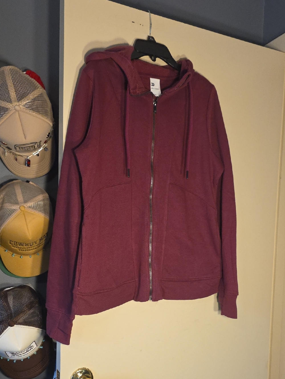 Nwot all in motion Burgundy Zip-Up Hoodie